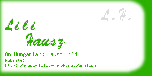 lili hausz business card